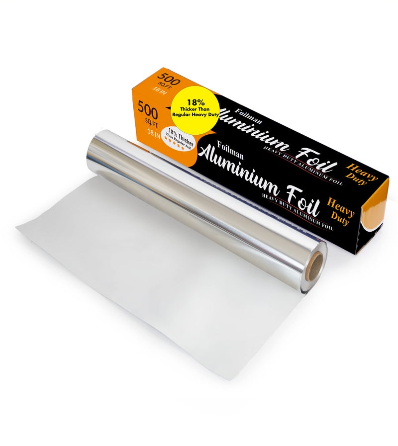 Foilman Ultra-Thick Commercial Heavy Duty Foil Roll 18" inch x 500 SQ Foot - Image 1